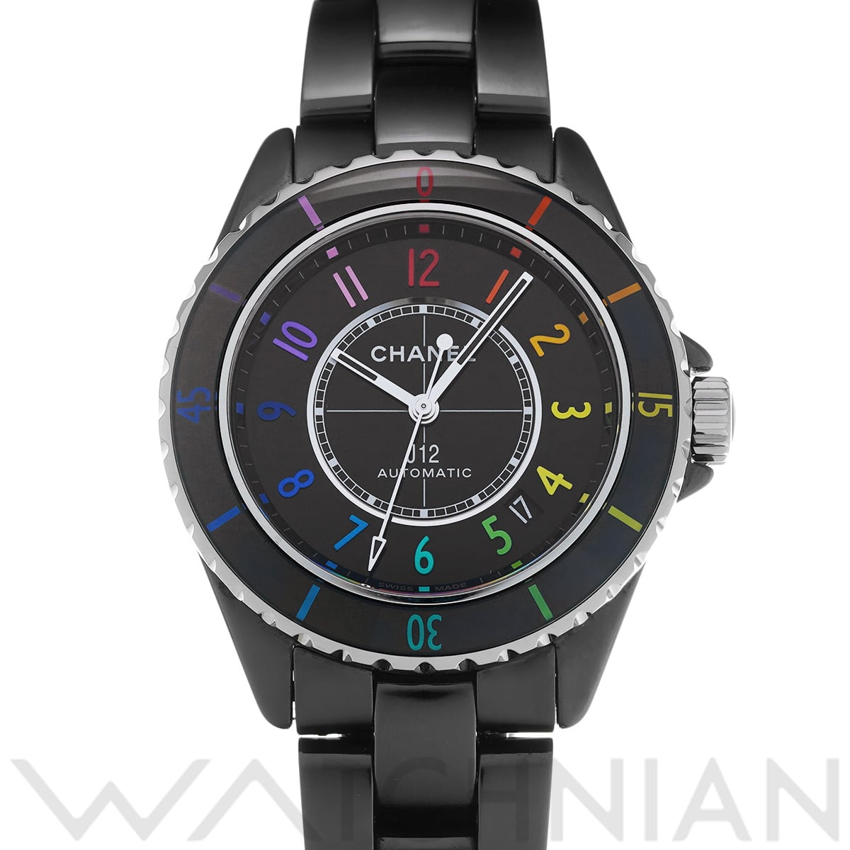 シャネル J12 エレクトロ キャリバー12.1 38MM H7122 ブラック メンズ 時計 【中古】【wristwatch】