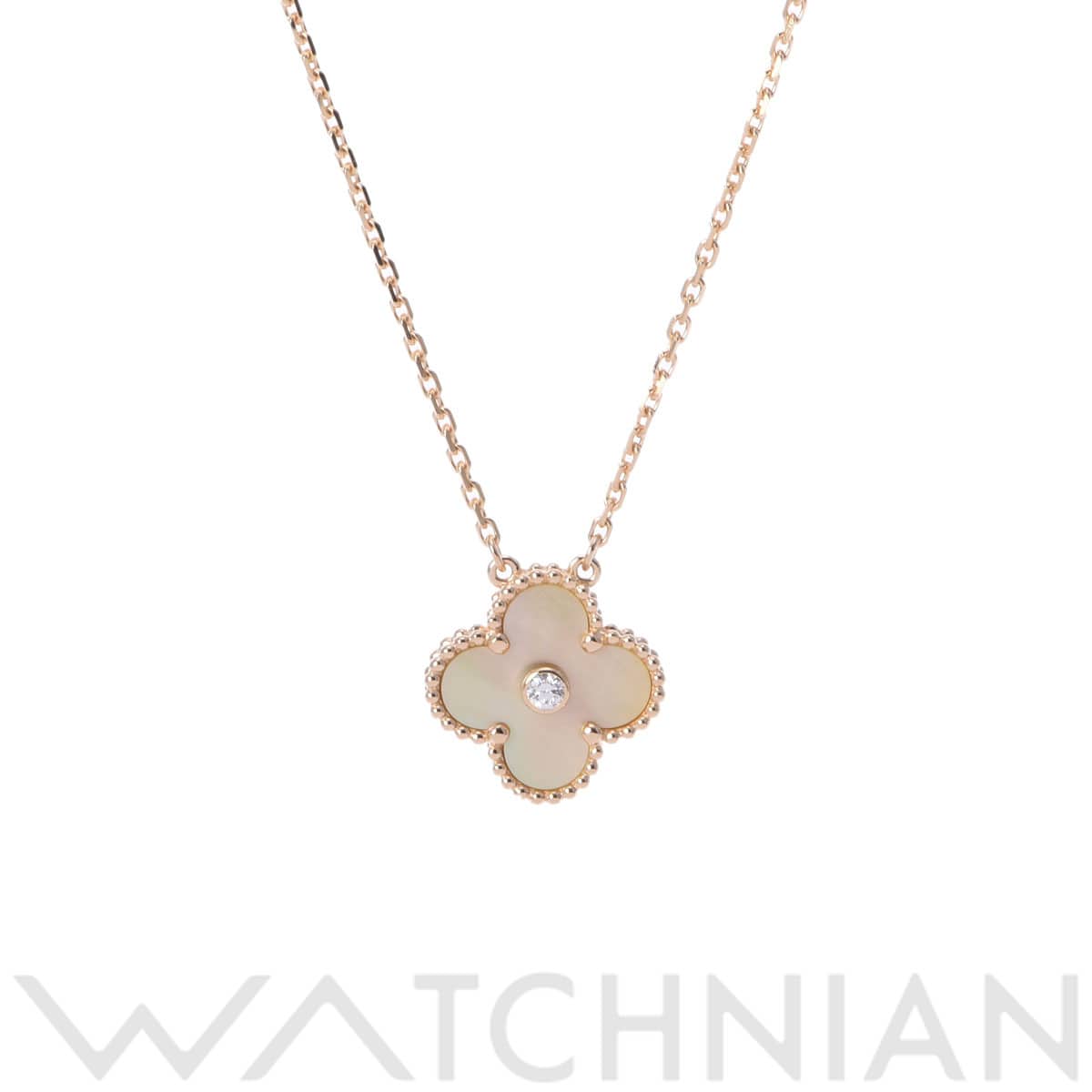 ヴァン クリーフ&アーペル ヴィンテージアルハンブラ ネックレス 1PD ゴールド VCRP2R700 K18ゴールド YG レディース ジュエリー 【中古】【jewelry】