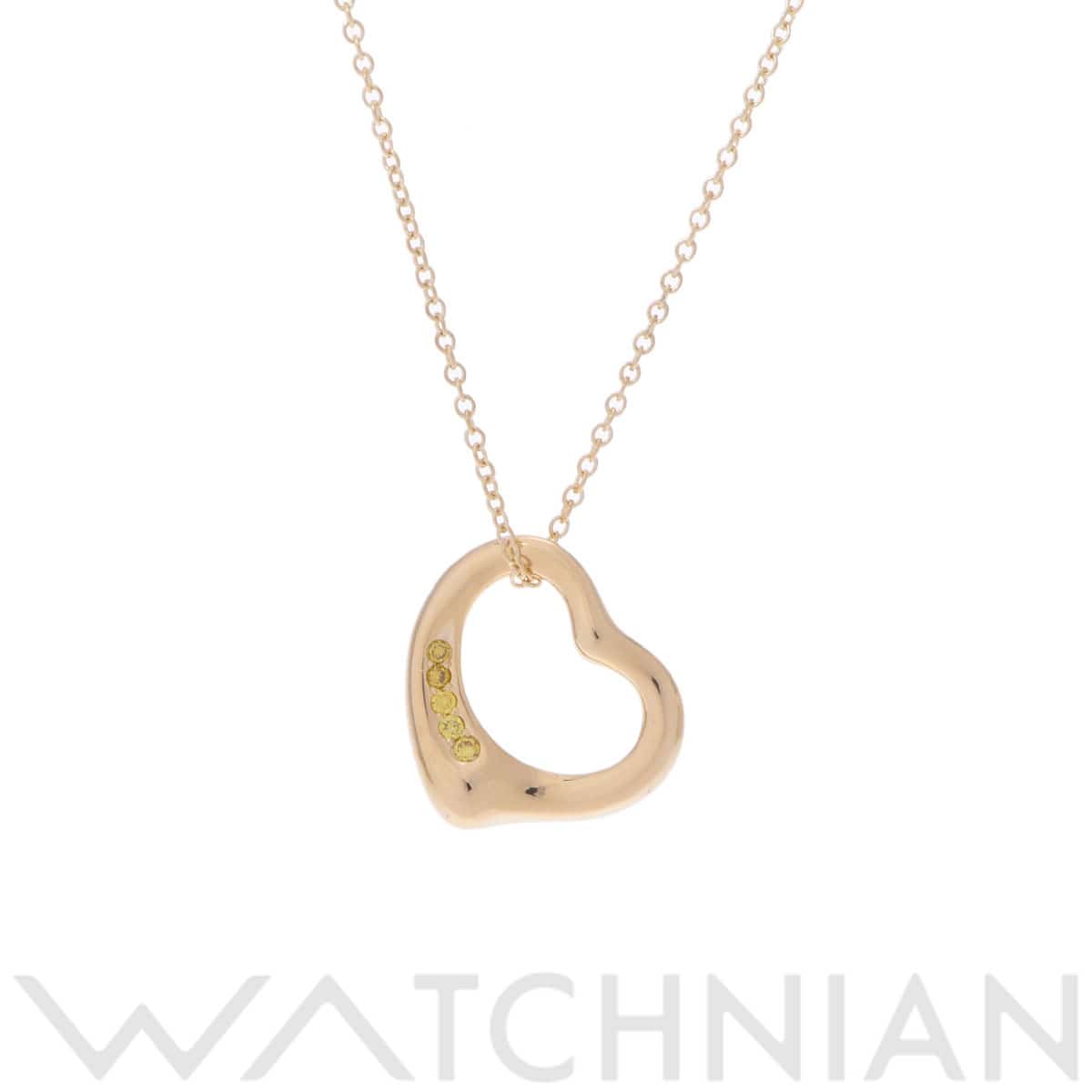 ティファニー オープンハート ネックレス ゴールド K18イエローゴールド YG レディース ジュエリー 【中古】【jewelry】