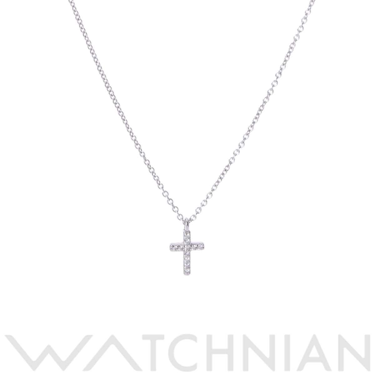 ティファニー メトロクロス ネックレス シルバー K18ホワイトゴールド WG レディース ジュエリー 【中古】【jewelry】