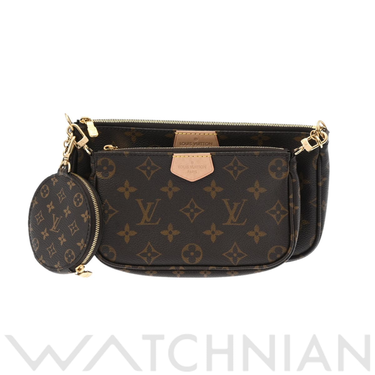 ルイ ヴィトン モノグラム ミュルティ ポシェット アクセソワール カーキ M44813 モノグラムキャンバス ユニセックス バッグ 【中古】【bag】