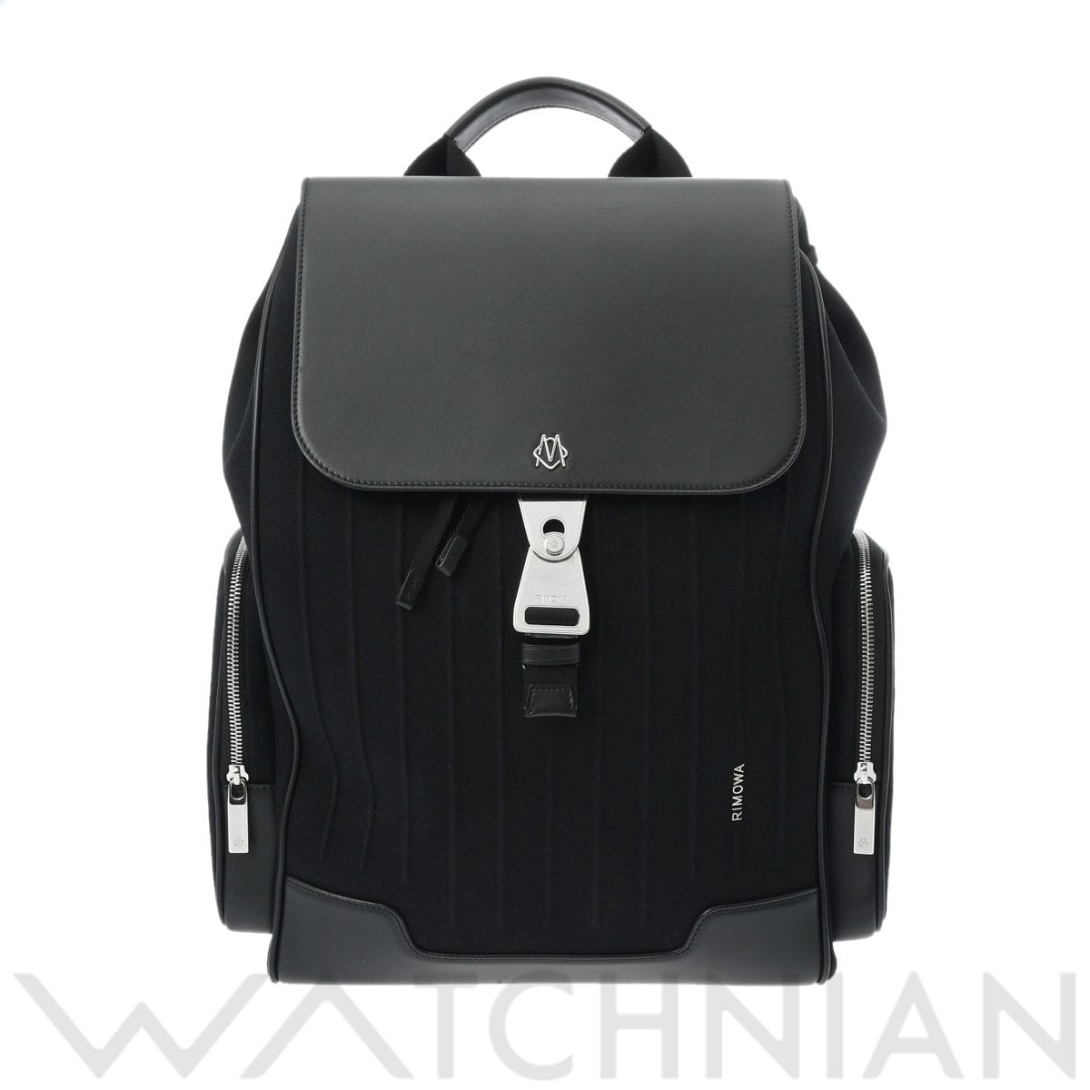 リモワ フラップ バックパック ラージ ブラック キャンバス/フルグレインレザー メンズ バッグ 【中古】【bag】