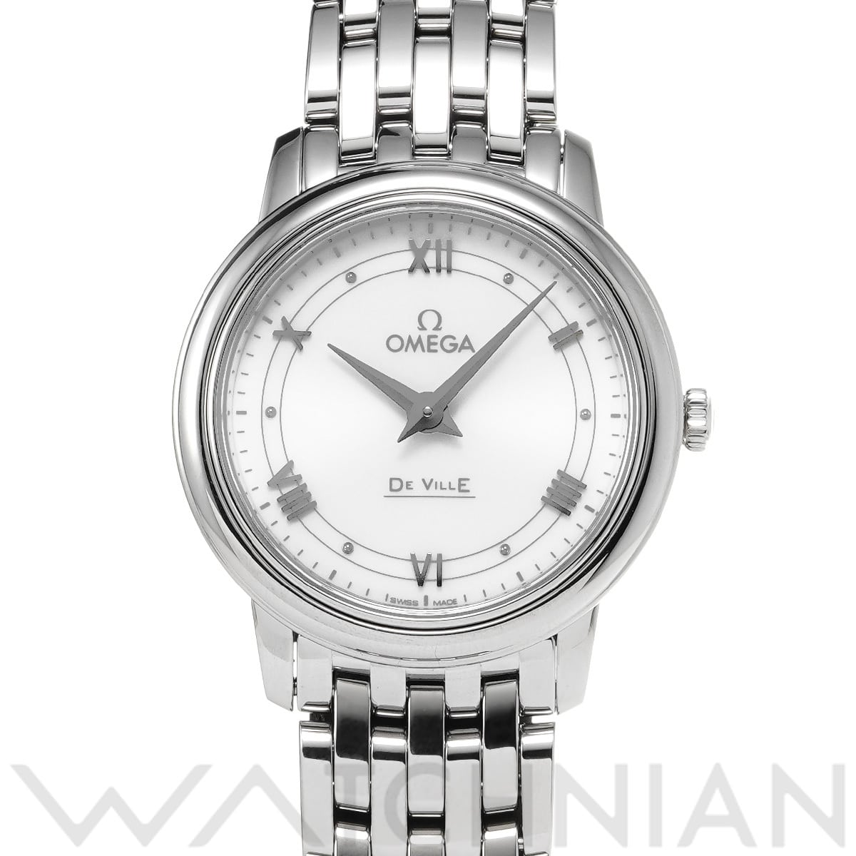 オメガ デ・ヴィル プレステージ クォーツ 424.10.27.60.04.001 ホワイト レディース 時計 【新品】【wristwatch】