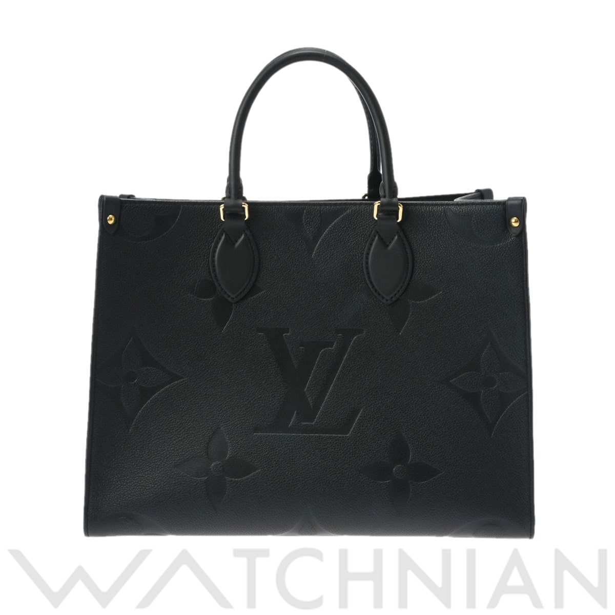 ルイ ヴィトン モノグラムアンプラント オンザゴー MM 2WAYトート ノワール M45595 レザー ユニセックス バッグ 【中古】【bag】