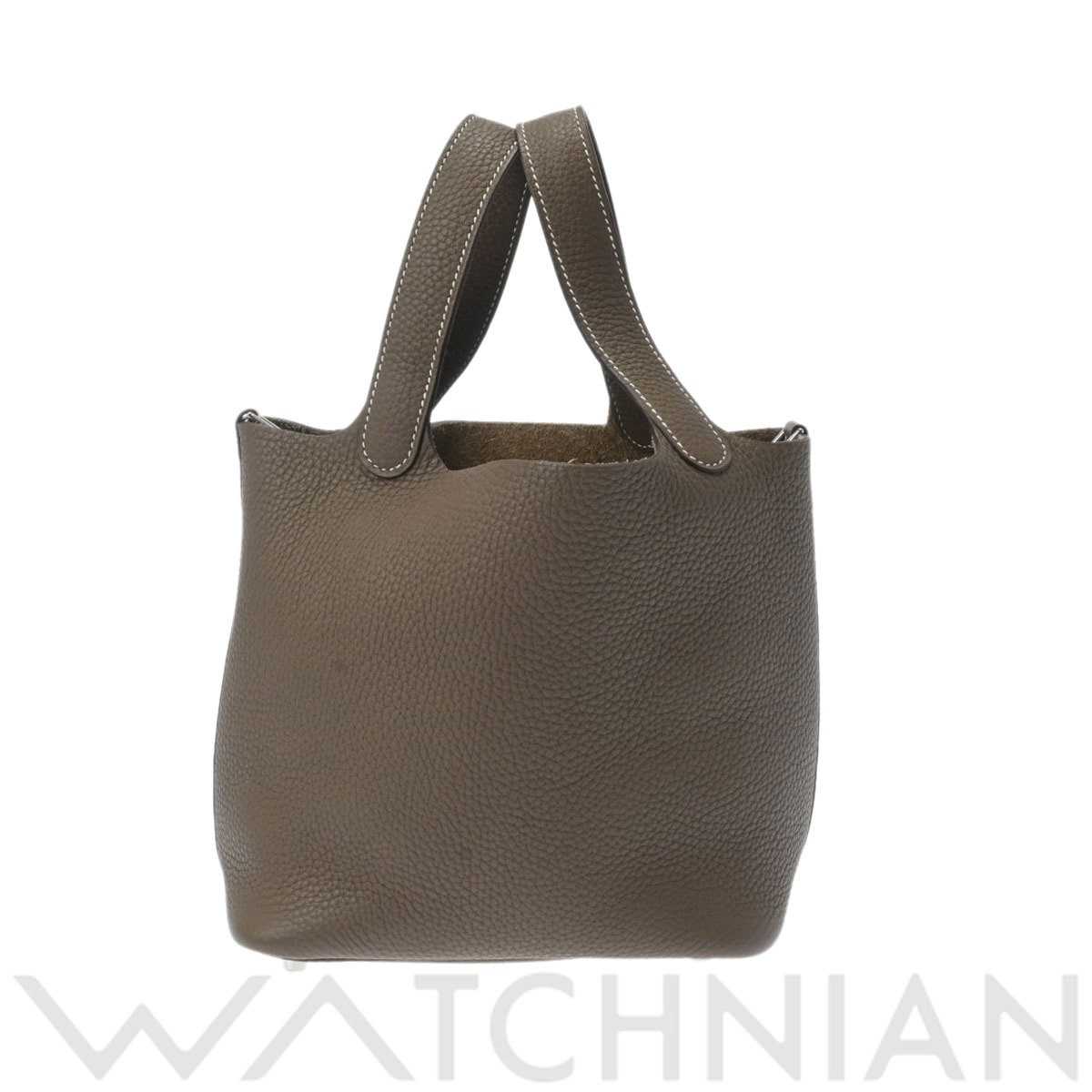 エルメス ピコタン ロック PM エトゥープ/パラジウム金具 トリヨンクレマンス レディース バッグ 【中古】【bag】