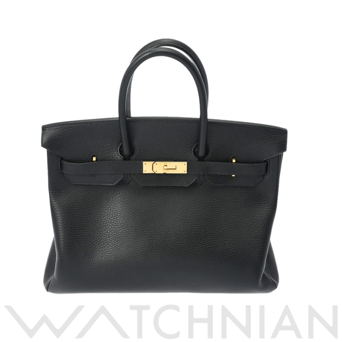 エルメス バーキン 35 ブラック/ゴールド金具 アルデンヌ ユニセックス バッグ 【中古】【bag】