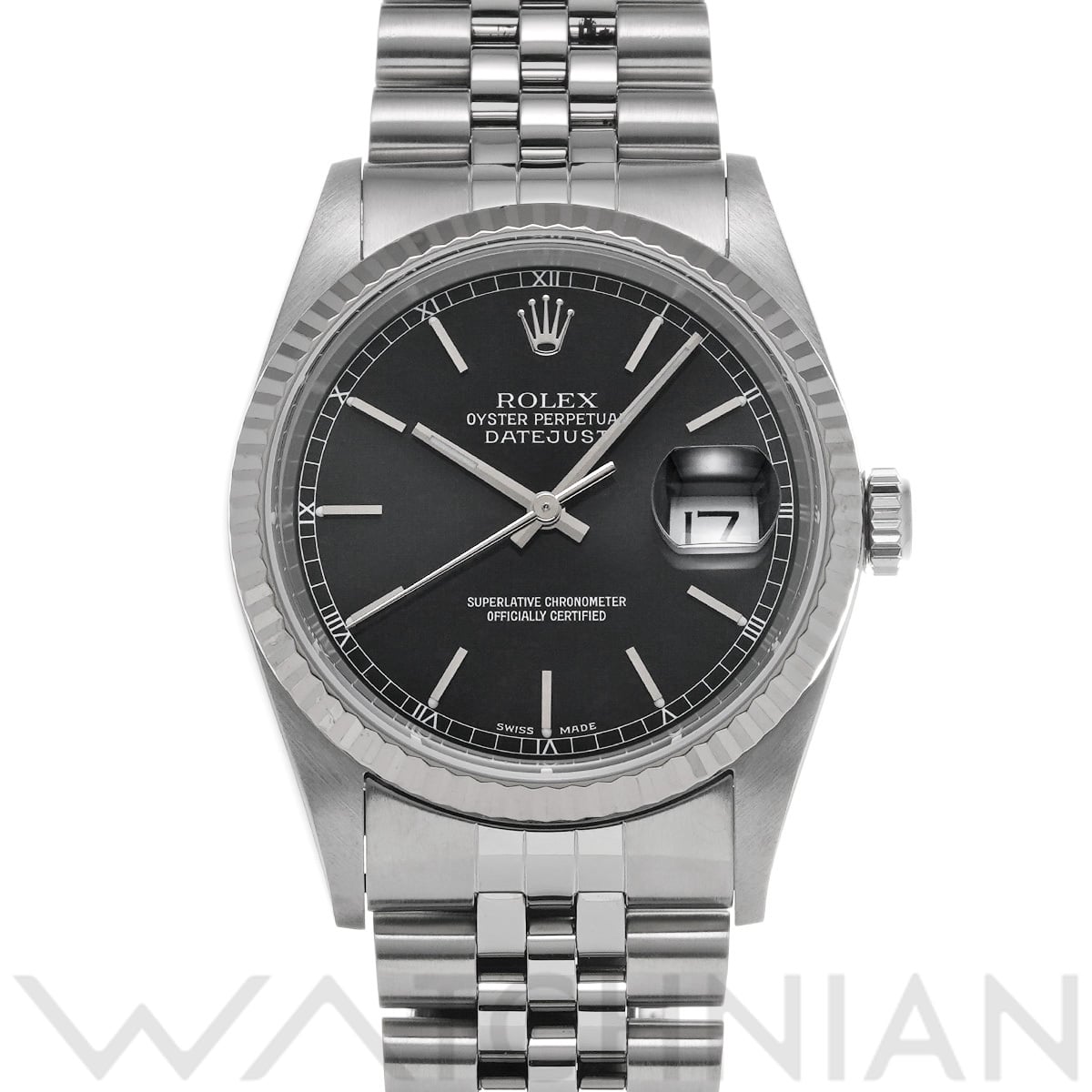 ロレックス デイトジャスト 16234 ブラック メンズ 時計 【中古】【wristwatch】