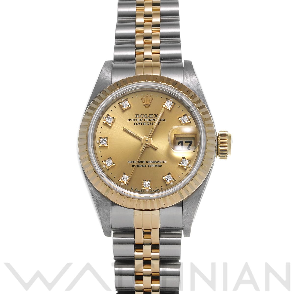 ロレックス デイトジャスト 69173G シャンパン/ダイヤモンド レディース 時計 【中古】【wristwatch】