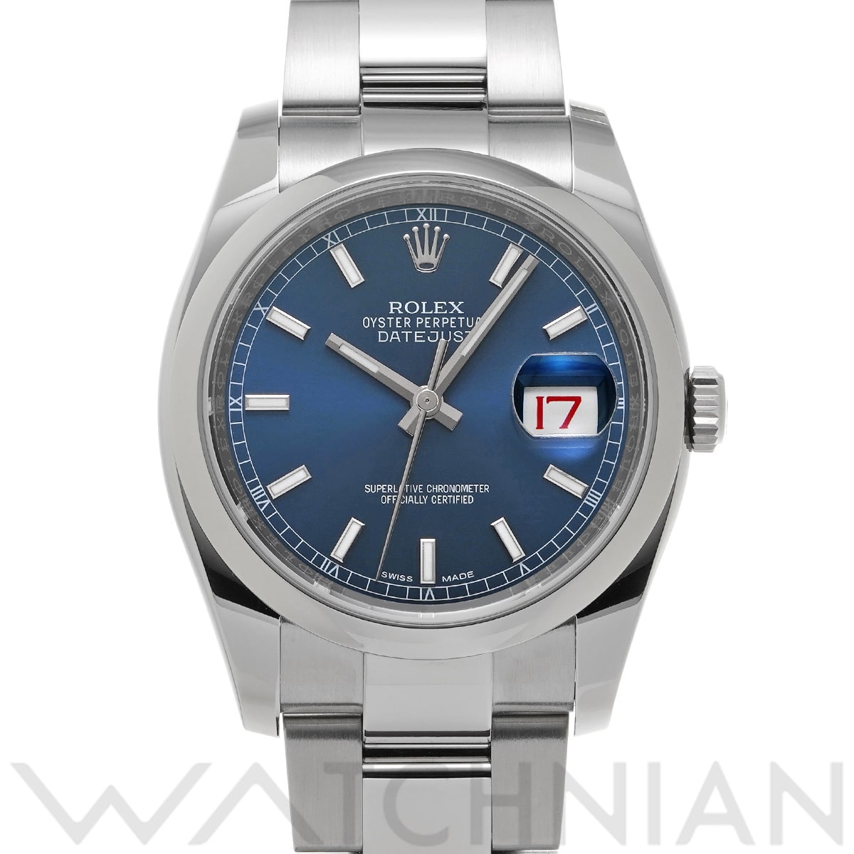 ロレックス デイトジャスト 36 116200 ブルー メンズ 時計 【中古】【wristwatch】