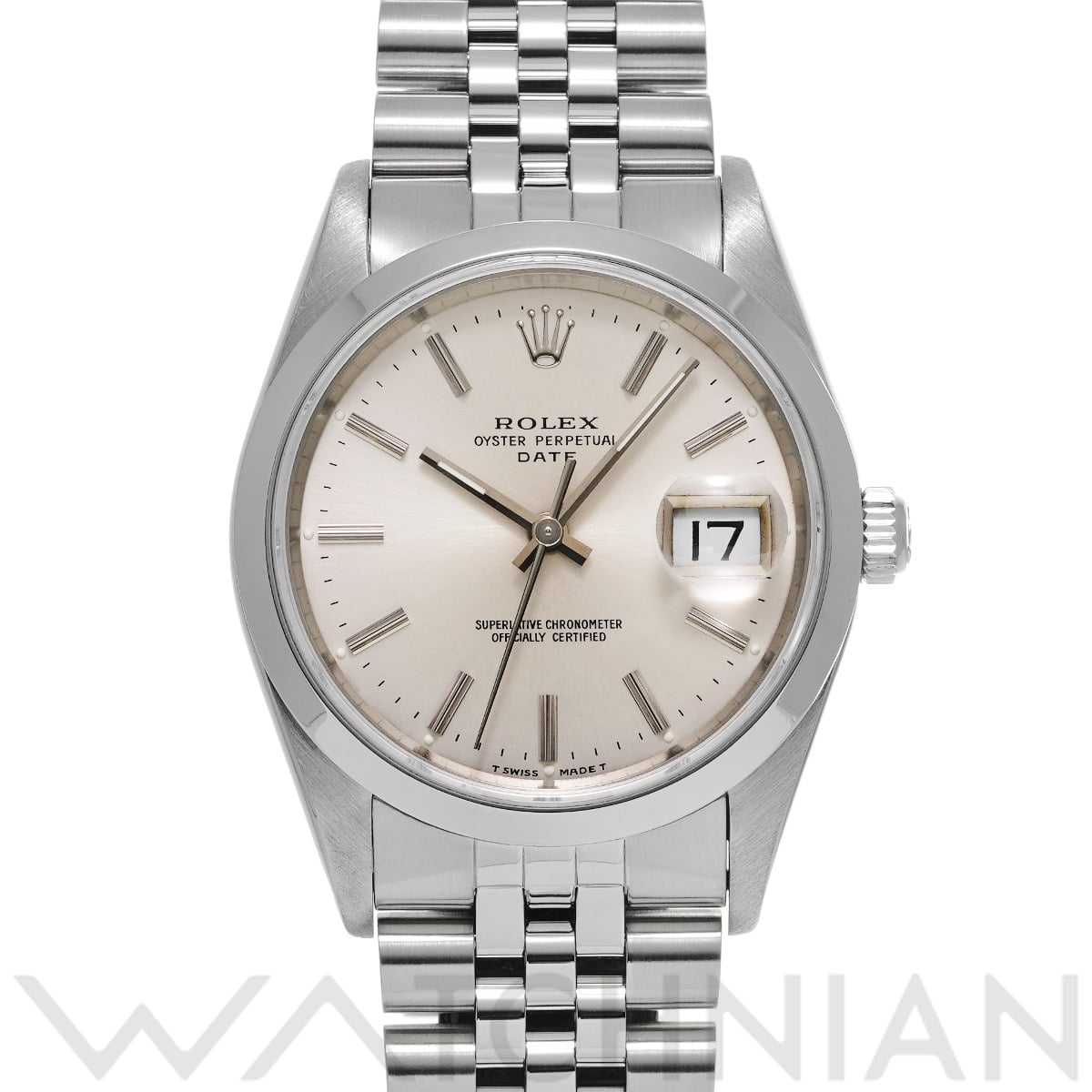 ロレックス オイスターパーペチュアル デイト 15200 シルバー メンズ 時計 【中古】【wristwatch】