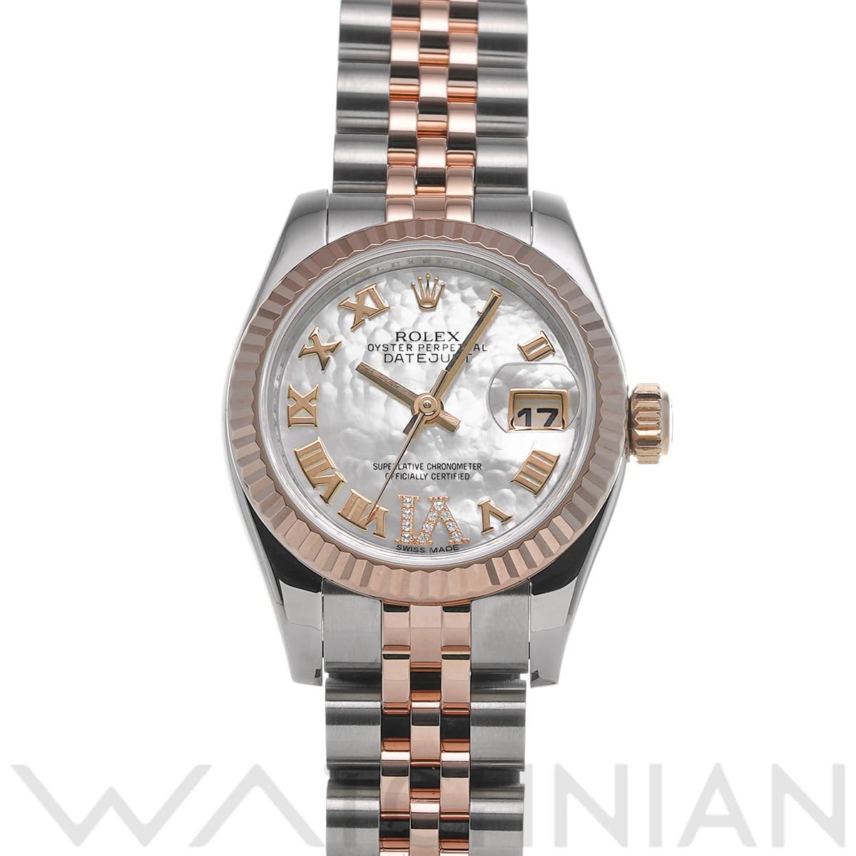 ロレックス デイトジャスト 179171NR ホワイトシェル/ダイヤモンド レディース 時計 【中古】【wristwatch】