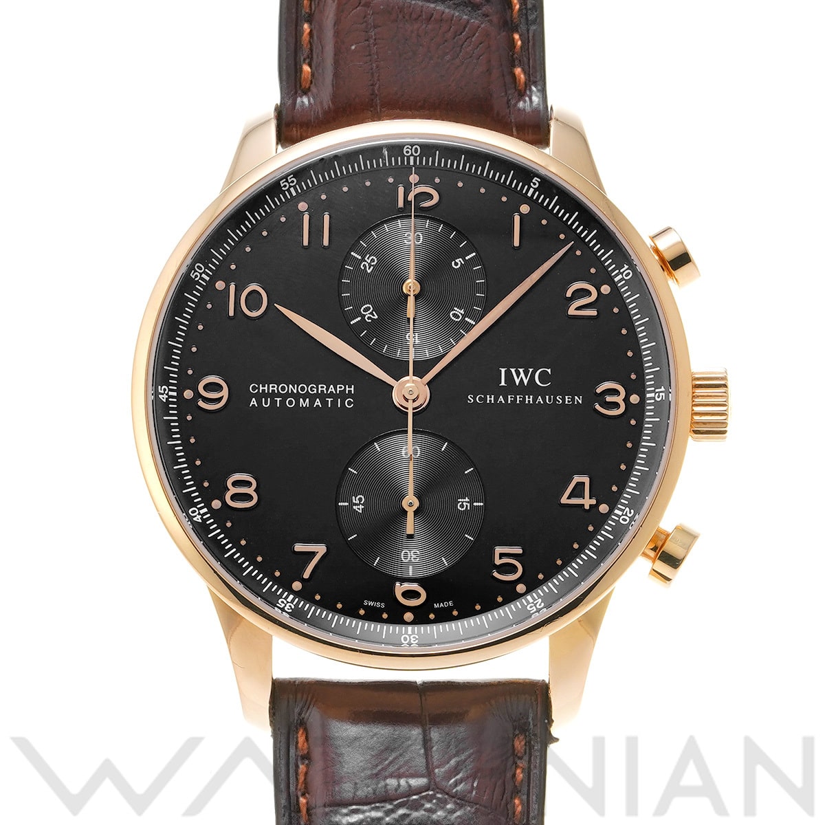 IWC ポルトギーゼ クロノグラフ IW371415 ブラック メンズ 時計 【中古】【wristwatch】