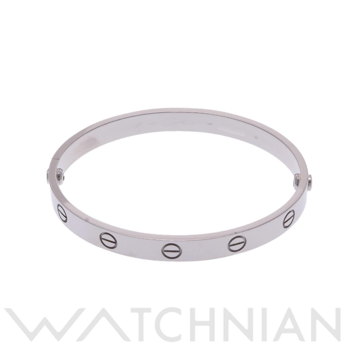 カルティエ ラブブレスレット #17 旧型 シルバー K18ホワイトゴールド WG レディース ジュエリー 【中古】【jewelry】