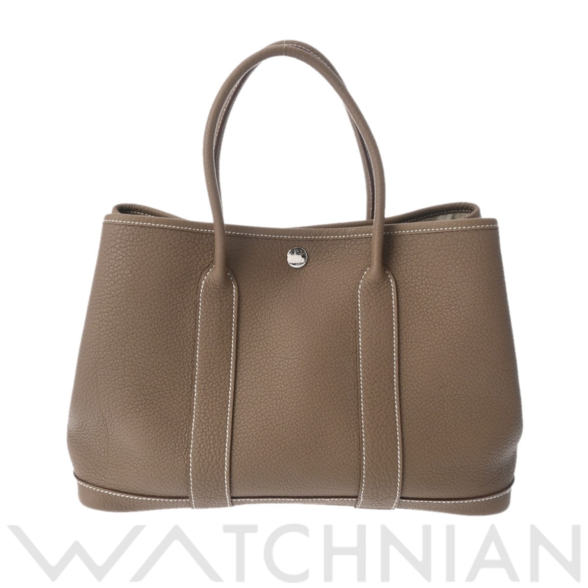 エルメス ガーデンパーティ TPM エトゥープ/パラジウム金具 ネゴンダ レディース バッグ 【中古】【bag】
