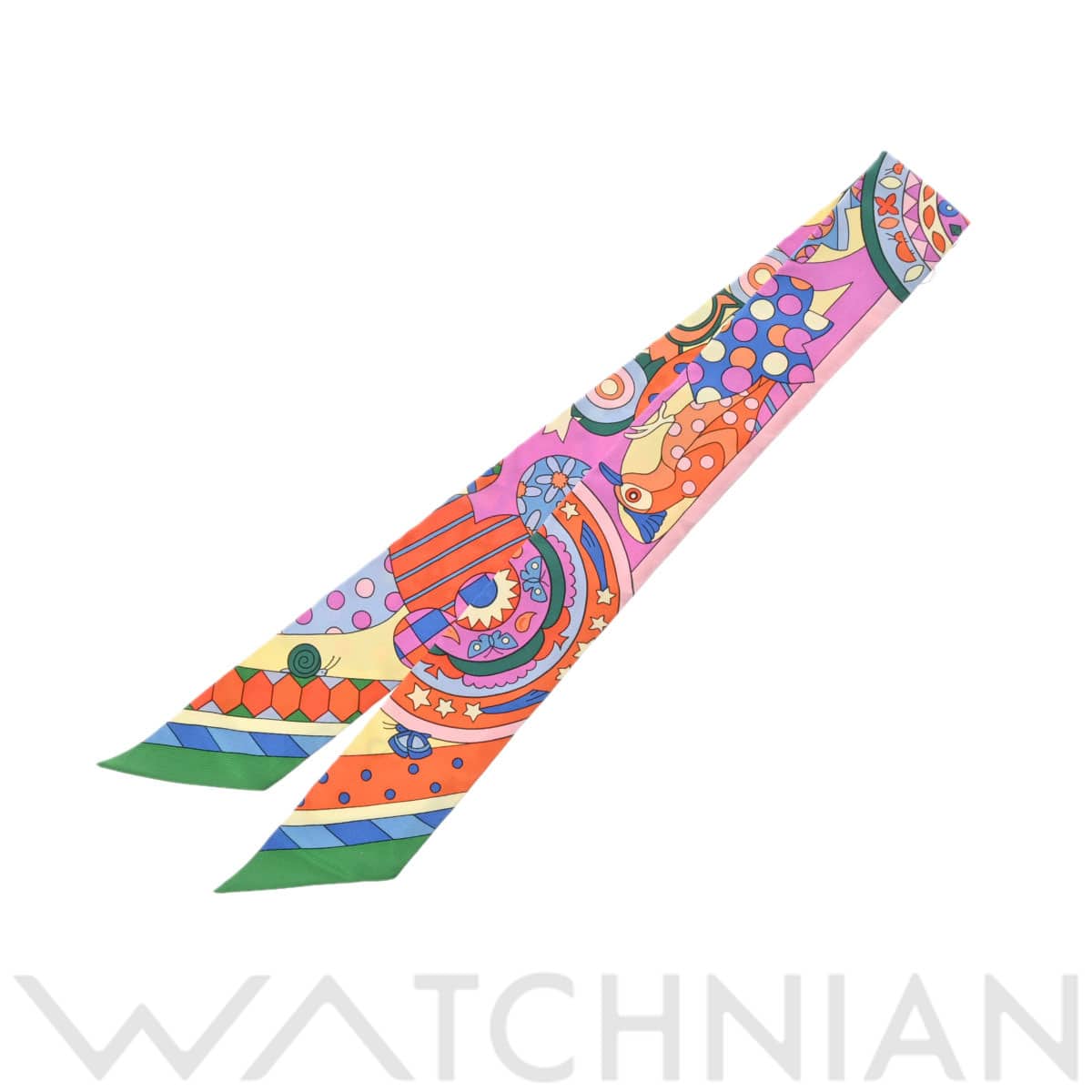 エルメス ツイリー LES MURMURES DE LA FORET マルチカラー シルク100％ レディース 【未使用】【other】