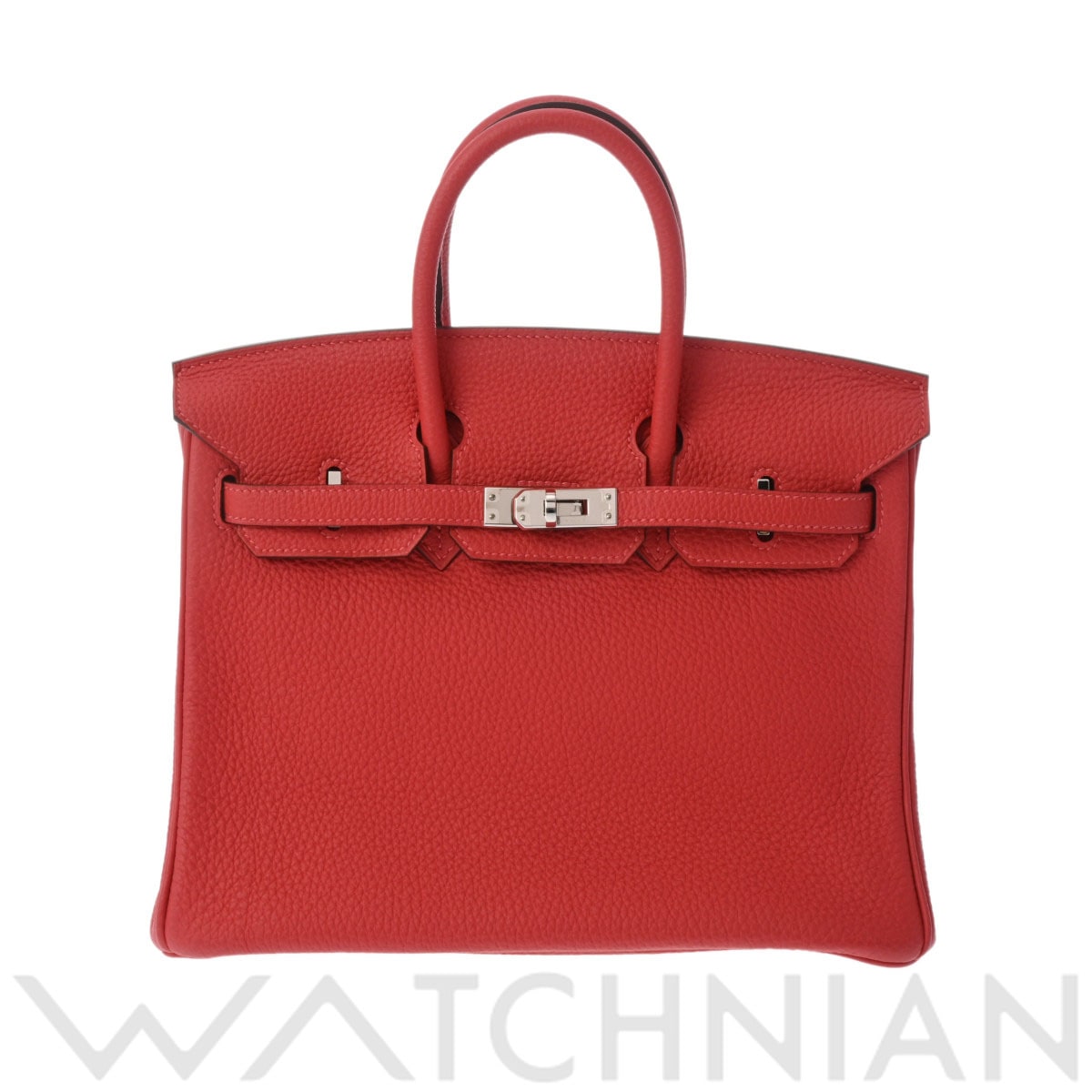 エルメス バーキン 25 ルージュピヴォワンヌ/パラジウム金具 トゴ レディース バッグ 【中古】【bag】
