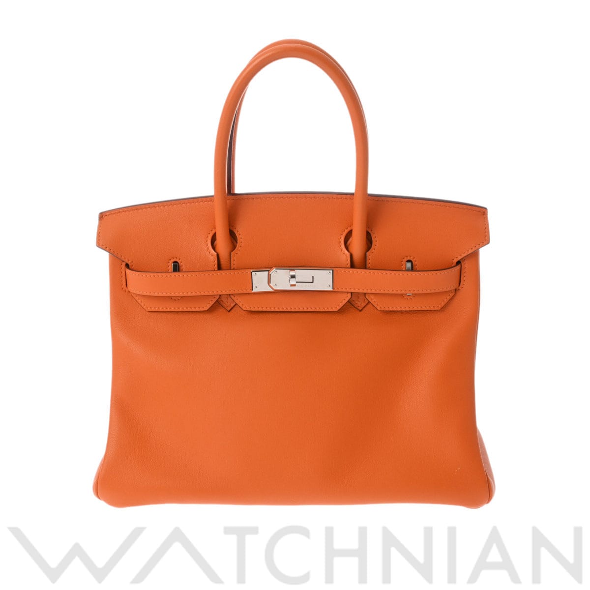 エルメス バーキン 30 オレンジ/パラジウム金具 ヴォースイフト レディース バッグ 【中古】【bag】