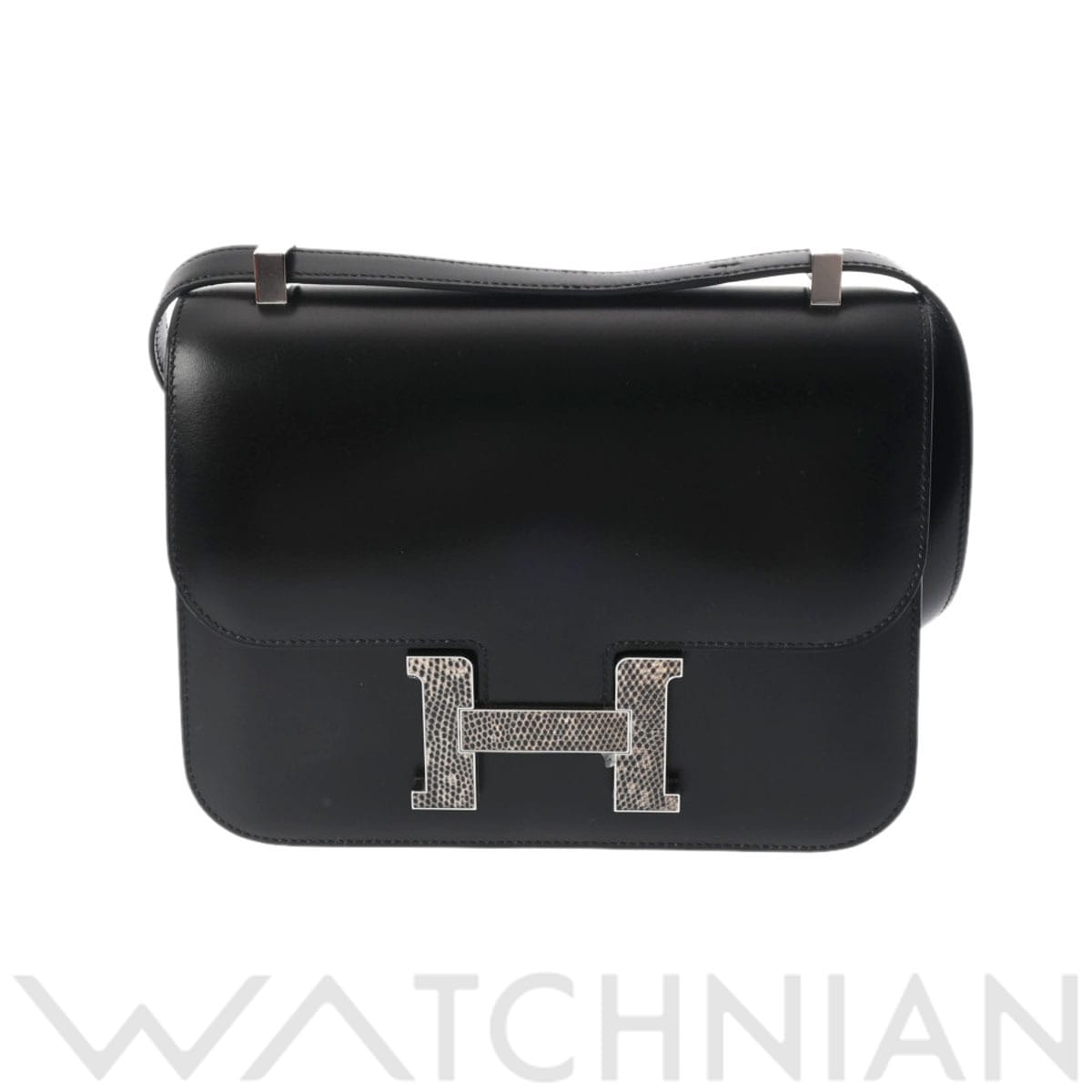 エルメス コンスタンス 24 ミロワール ブラック/オンブレ/パラジウム金具 タデラクト/リザード レディース バッグ 【未使用】【bag】