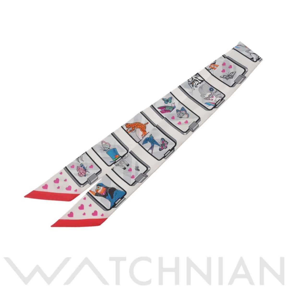 エルメス ツイリー HERMES STORY ホワイト 063875S シルク100％ レディース 【新品】【other】