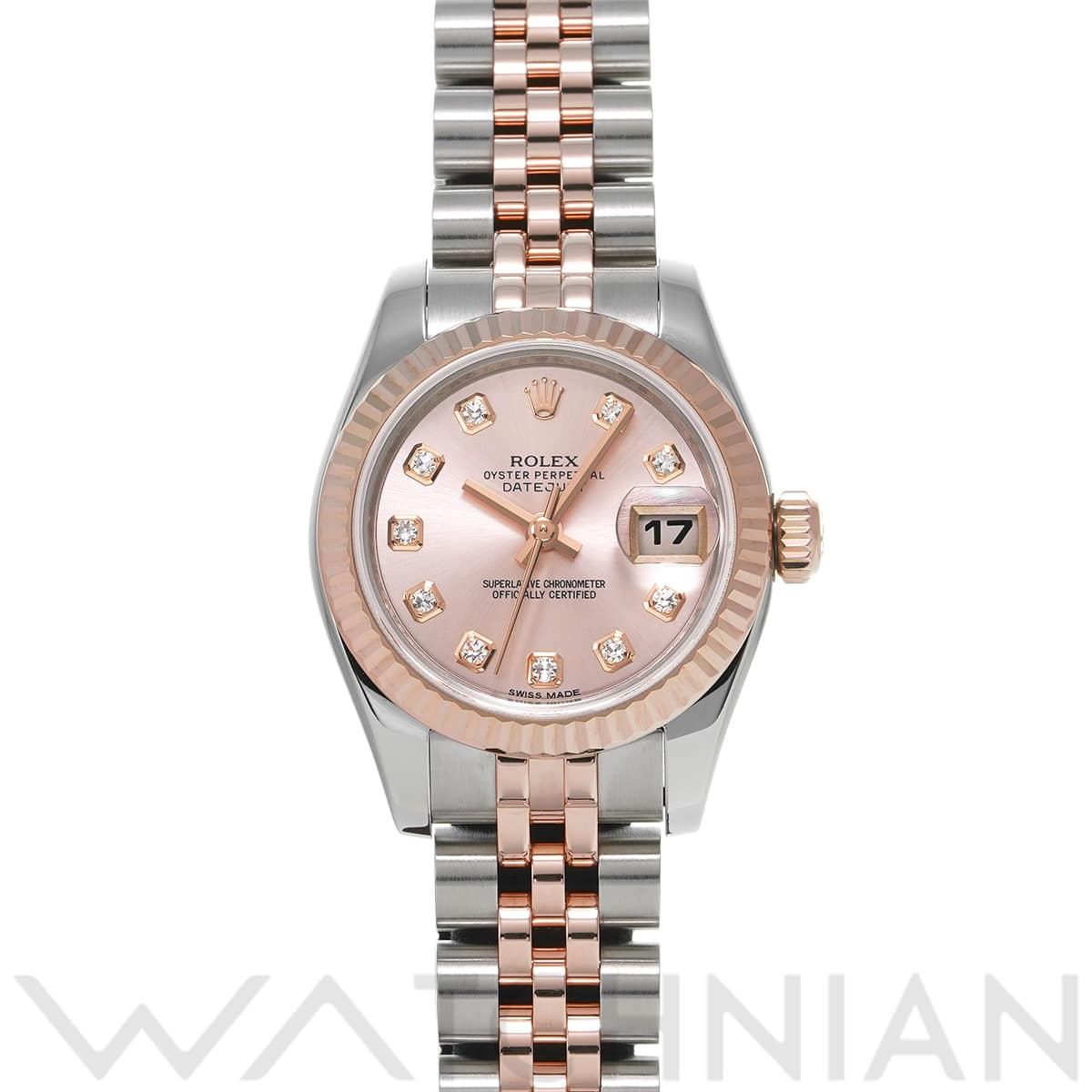 ロレックス レディ デイトジャスト 179171G ピンク/ダイヤモンド レディース 時計 【中古】【wristwatch】