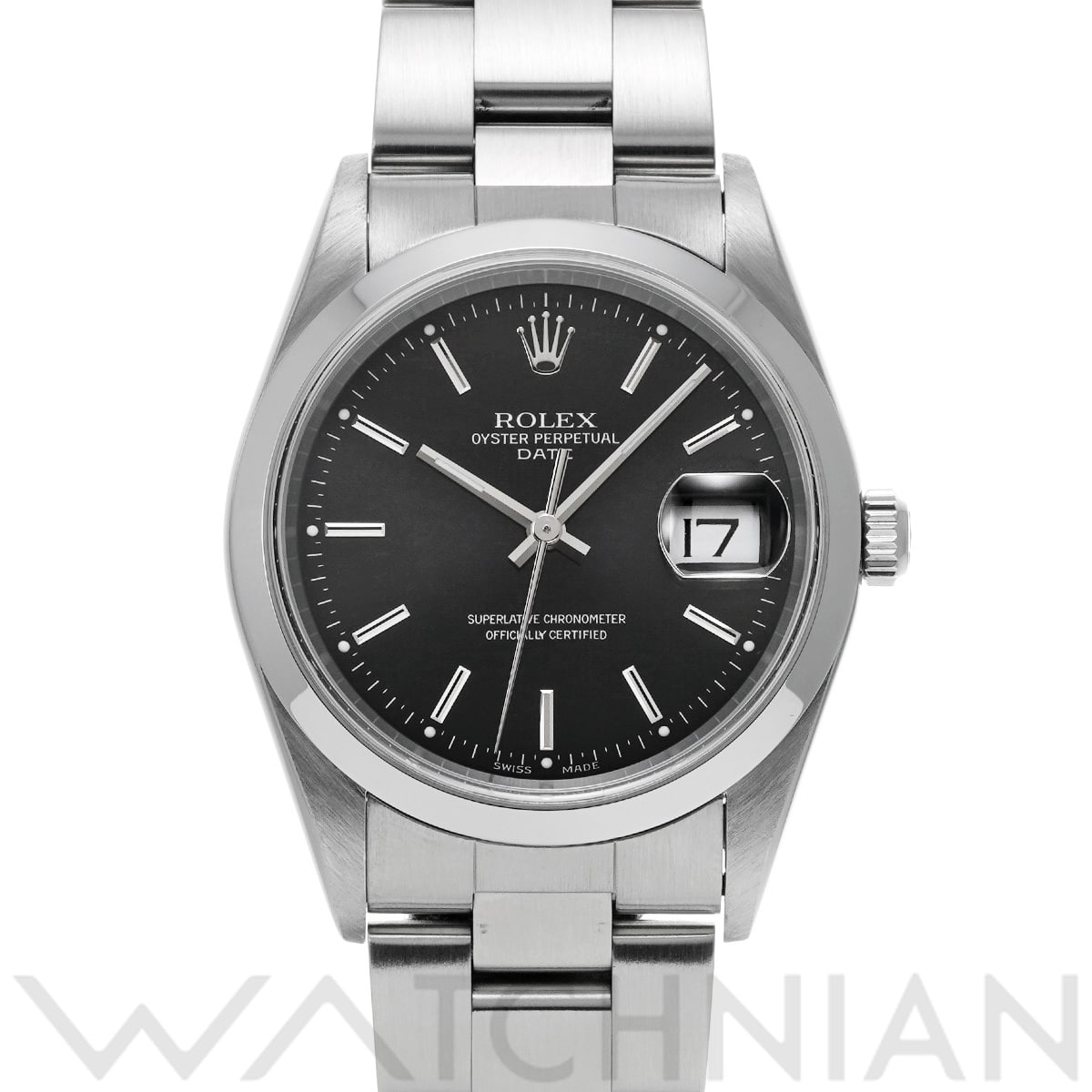 ロレックス オイスターパーペチュアル デイト 15200 ブラック メンズ 時計 【中古】【wristwatch】