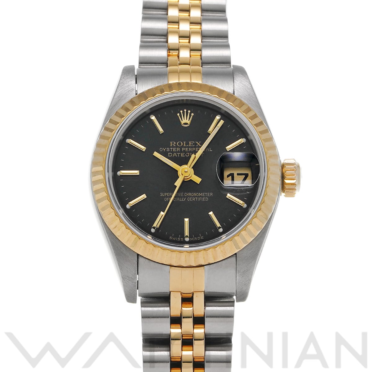 ロレックス デイトジャスト 79173 ブラック レディース 時計 【中古】【wristwatch】