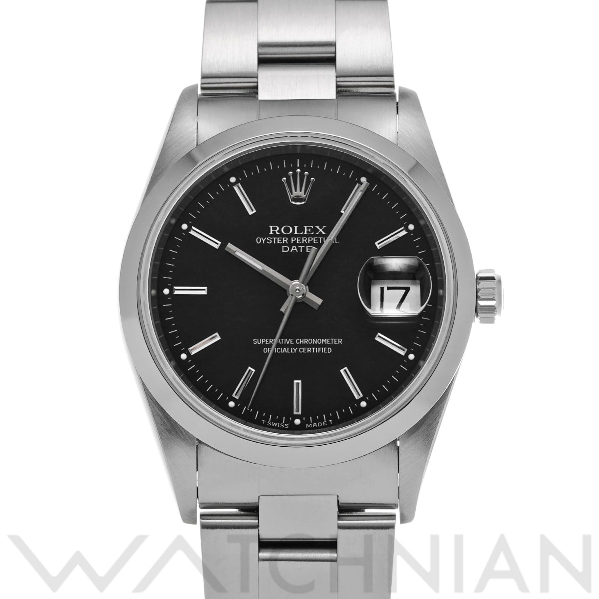 ロレックス オイスターパーペチュアル デイト 15200 ブラック メンズ 時計 【中古】【wristwatch】