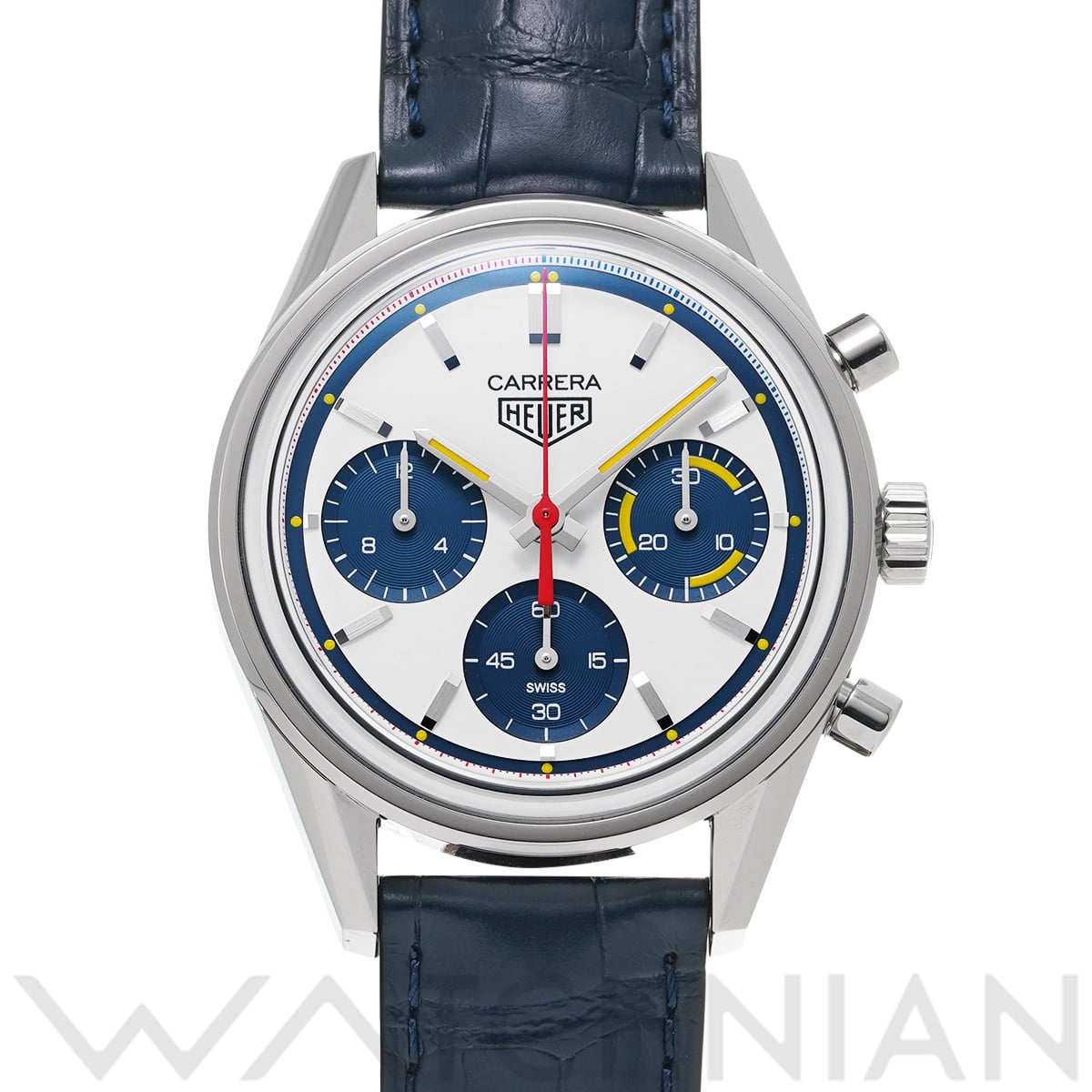 タグ ホイヤー カレラ キャリバーホイヤー02 クロノグラフ 160th モントリオール CBK221C.FC6488 ホワイト/ブルー メンズ 時計 【中古】【wristwatch】