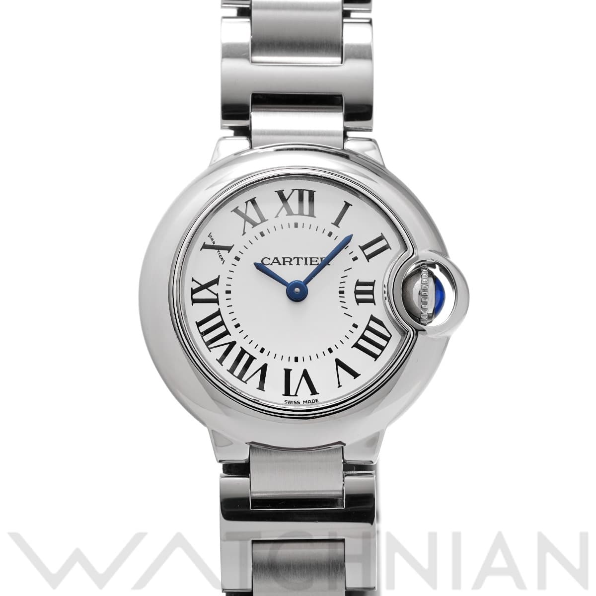 カルティエ バロンブルー ドゥ カルティエ 28mm W69010Z4 シルバー レディース 時計 【中古】【wristwatch】