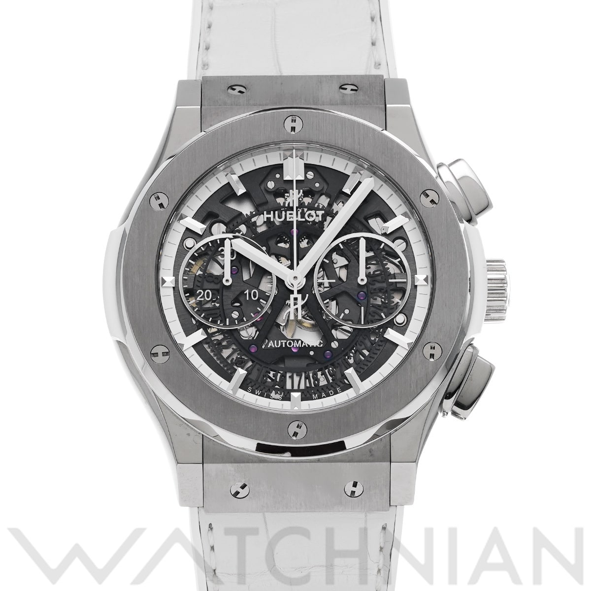 ウブロ クラシックフュージョン アエロフュージョン クロノグラフ オールホワイト 525.NE.0127.LR スケルトン メンズ 時計 【中古】【wristwatch】