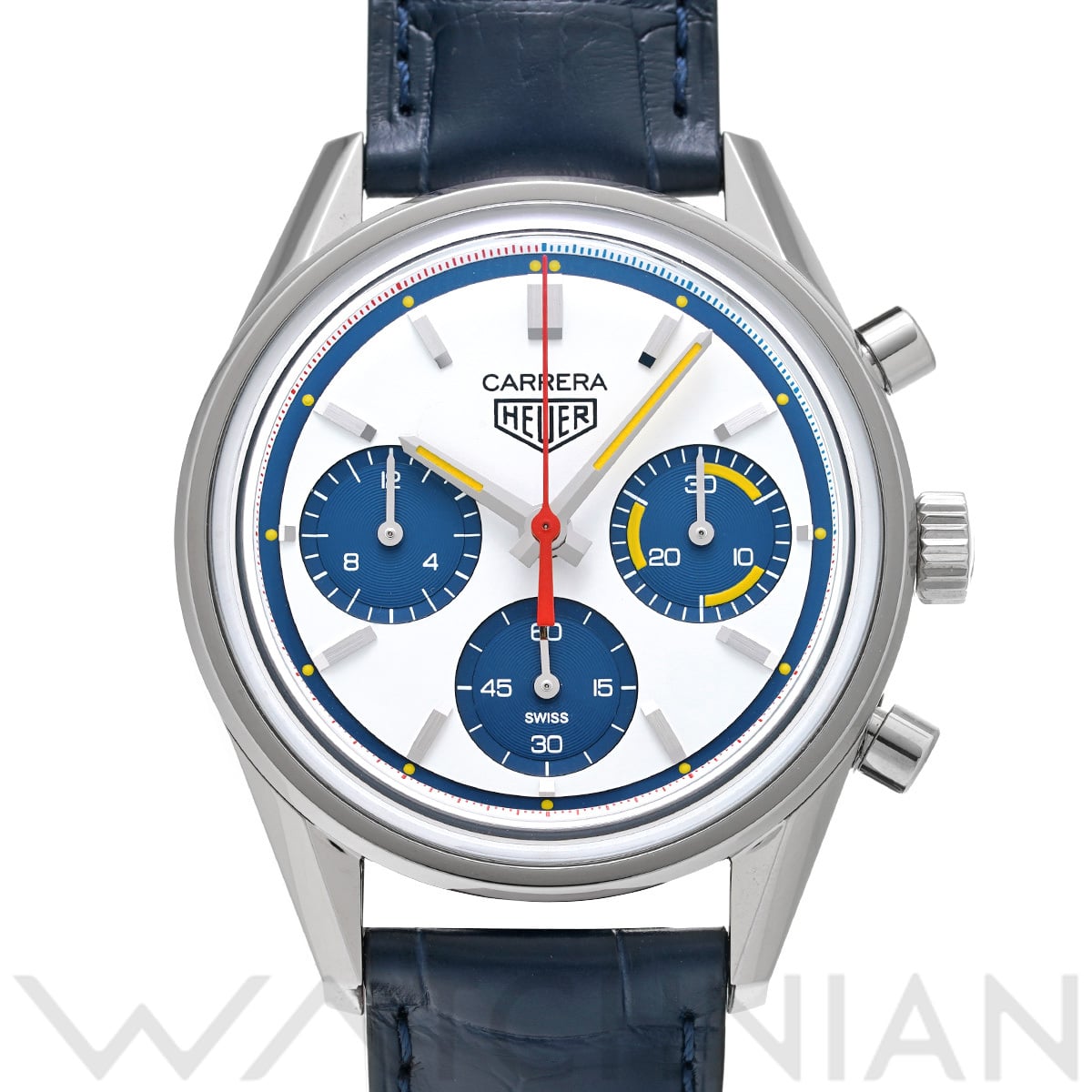 タグ ホイヤー カレラ キャリバーホイヤー02 クロノグラフ 160th モントリオール CBK221C.FC6488 ホワイト/ブルー メンズ 時計 【中古】【wristwatch】