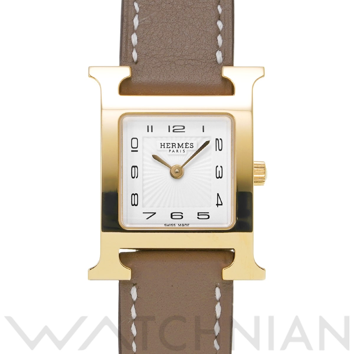エルメス Hウォッチ HH1.201.131 ホワイト レディース 時計 【中古】【wristwatch】