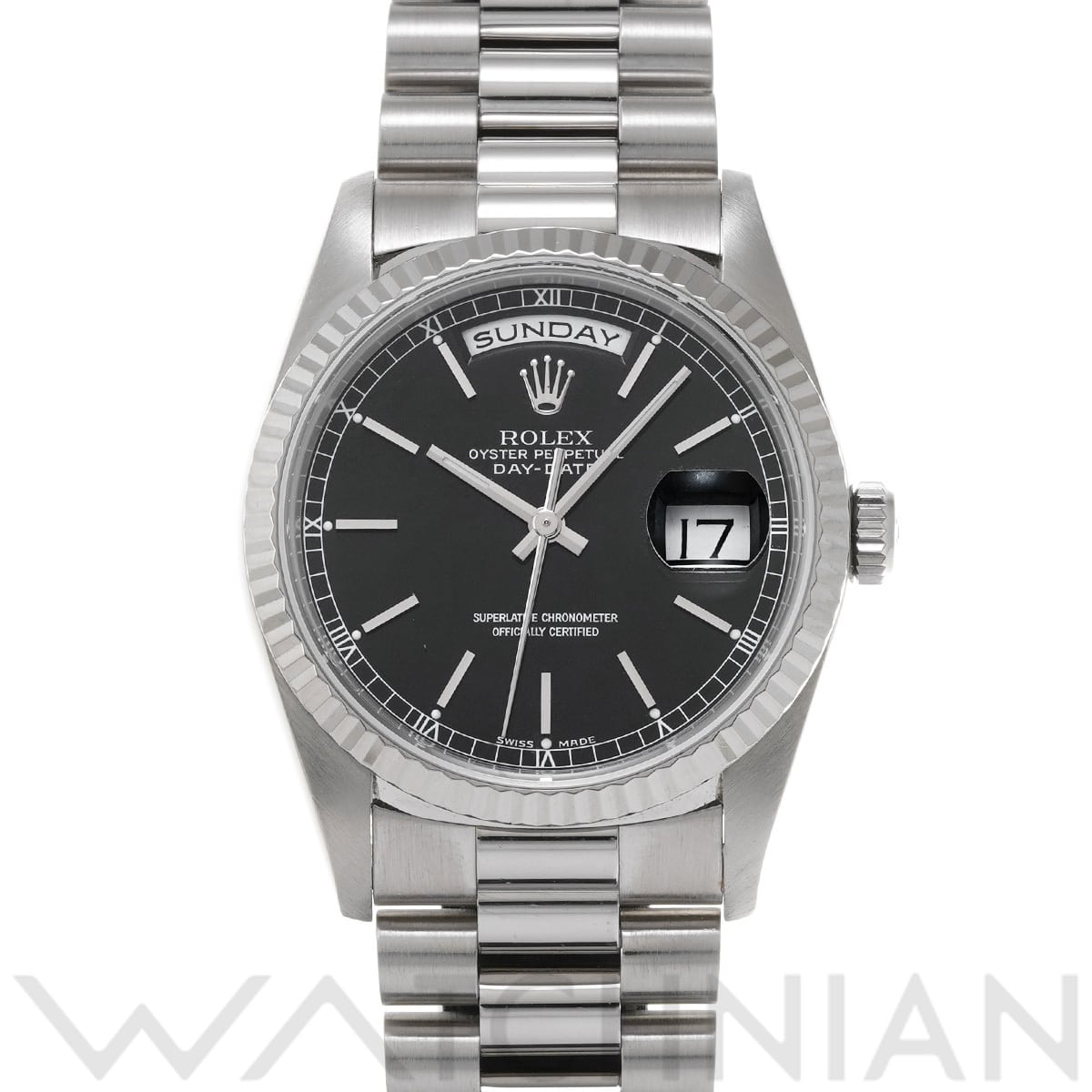 ロレックス デイデイト 18239 ブラック メンズ 時計 【中古】【wristwatch】