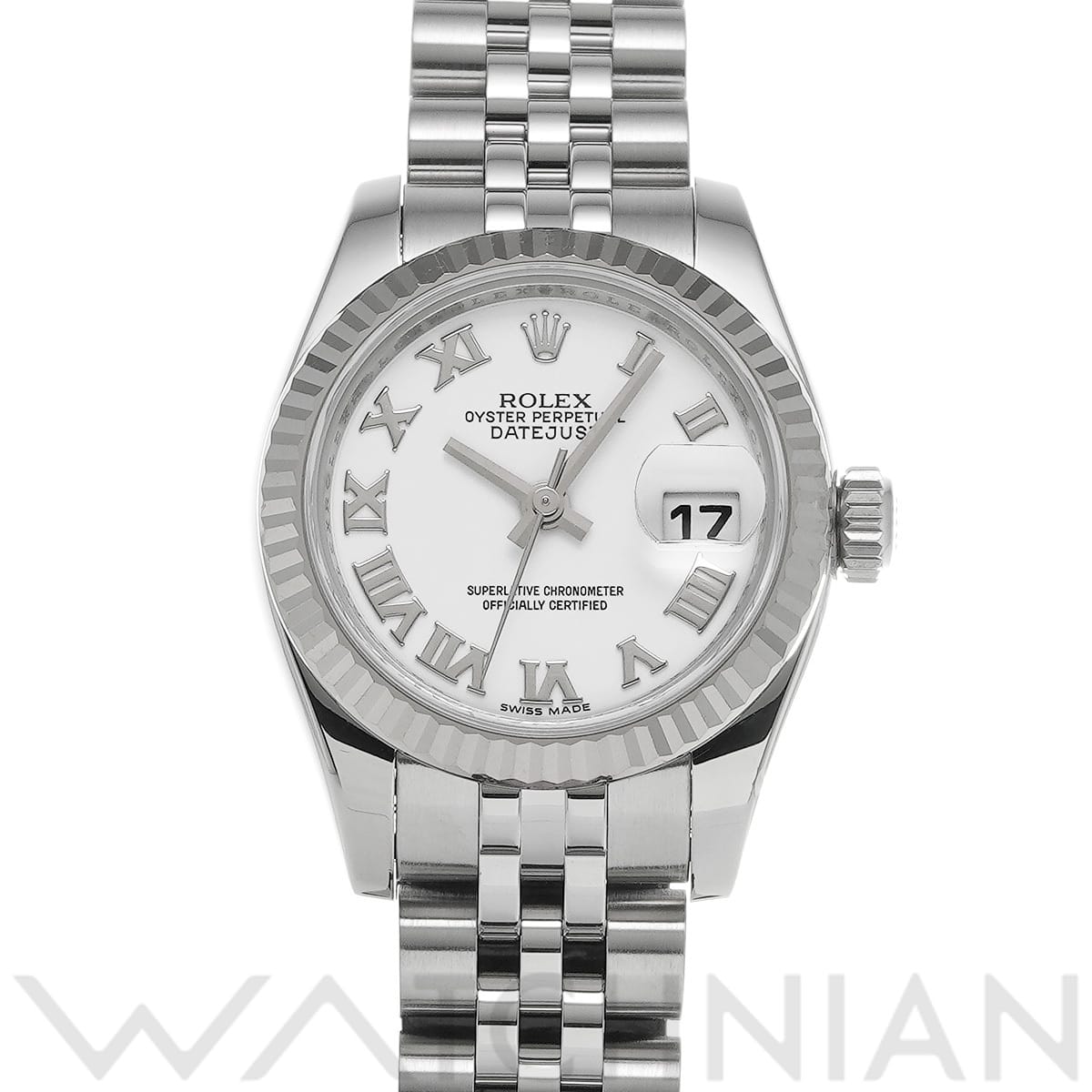 ロレックス レディ デイトジャスト 26 179174 ホワイト レディース 時計 【中古】【wristwatch】