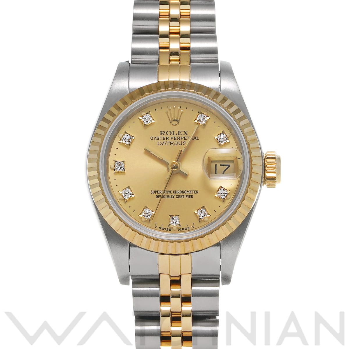 ロレックス デイトジャスト 69173G シャンパン/ダイヤモンド レディース 時計 【中古】【wristwatch】