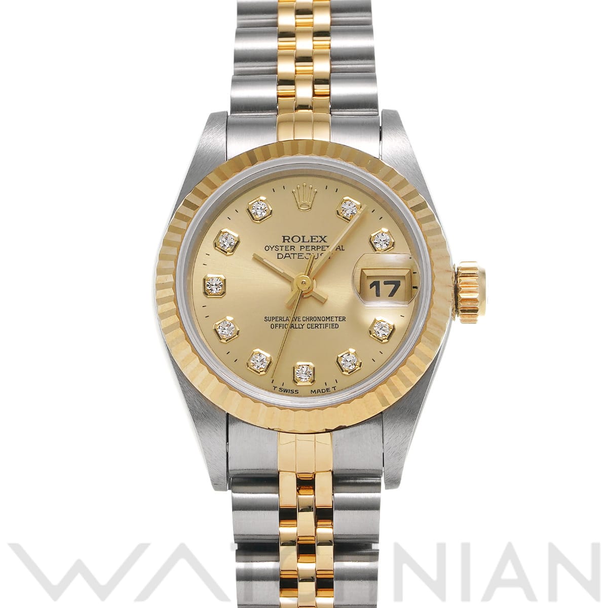 ロレックス デイトジャスト 69173G シャンパン/ダイヤモンド レディース 時計 【中古】【wristwatch】