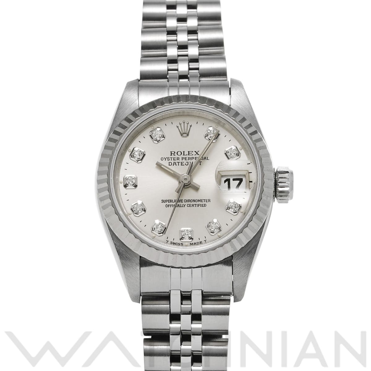 ロレックス デイトジャスト 69174G シルバー/ダイヤモンド レディース 時計 【中古】【wristwatch】