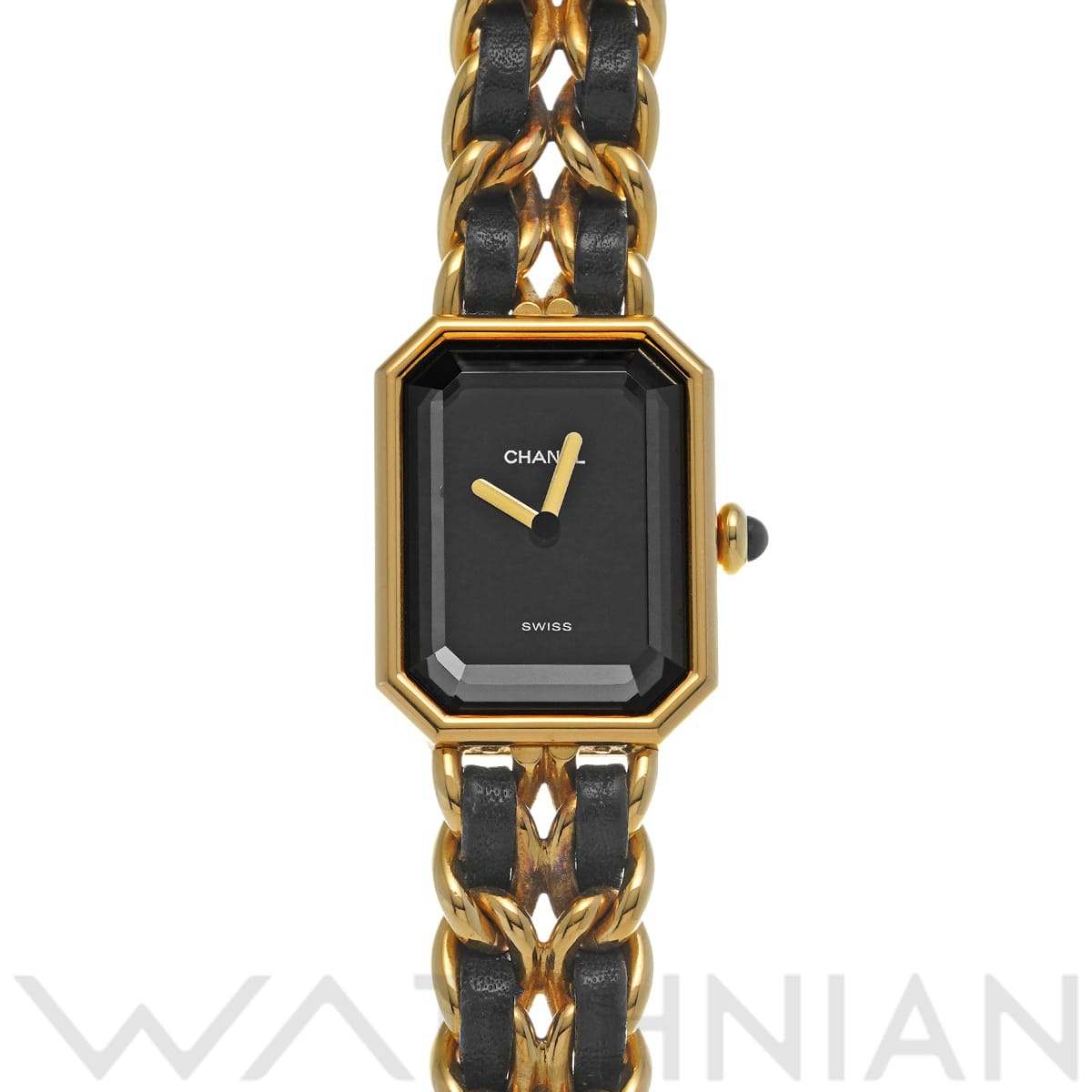 シャネル プルミエール L H0001 ブラック レディース 時計 【中古】【wristwatch】