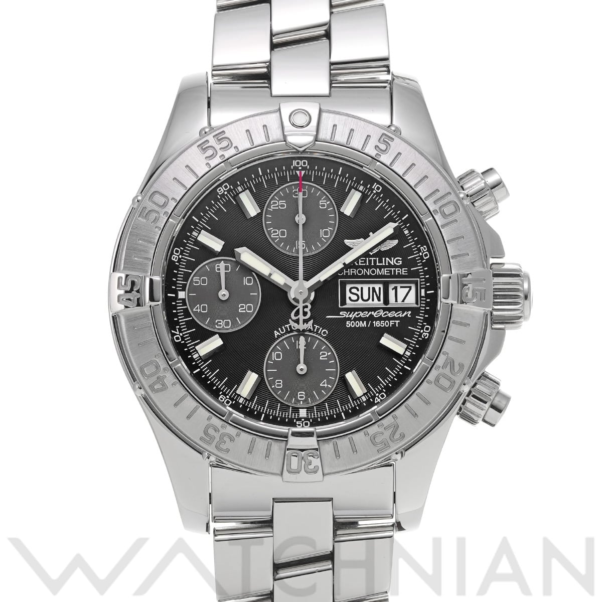 ブライトリング スーパーオーシャン クロノグラフ A111B77PRS ブラック/グレー メンズ 時計 【中古】【wristwatch】