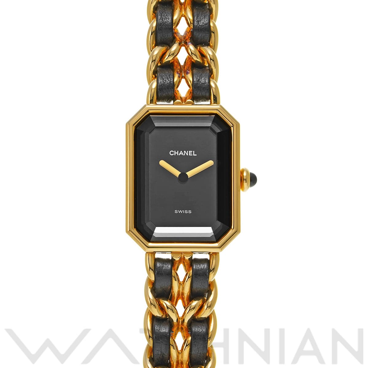 シャネル プルミエール M H0001 ブラック レディース 時計 【中古】【wristwatch】