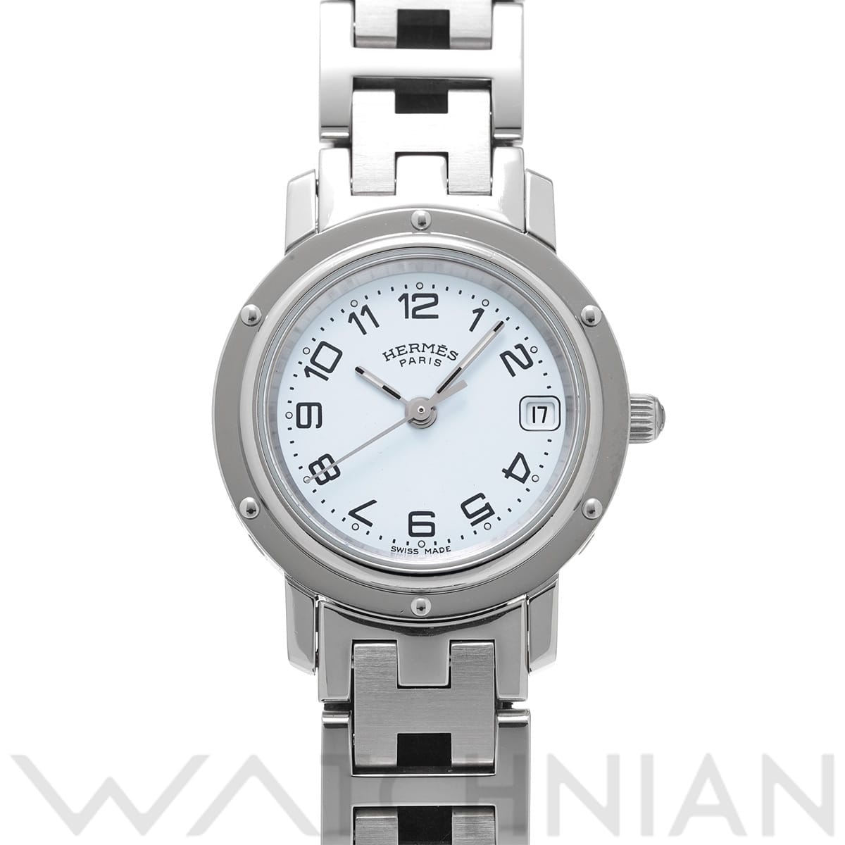 エルメス クリッパー CL4.210 ライトブルー レディース 時計 【中古】【wristwatch】