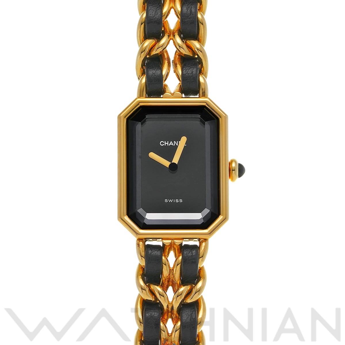 シャネル プルミエール L H0001 ブラック レディース 時計 【中古】【wristwatch】