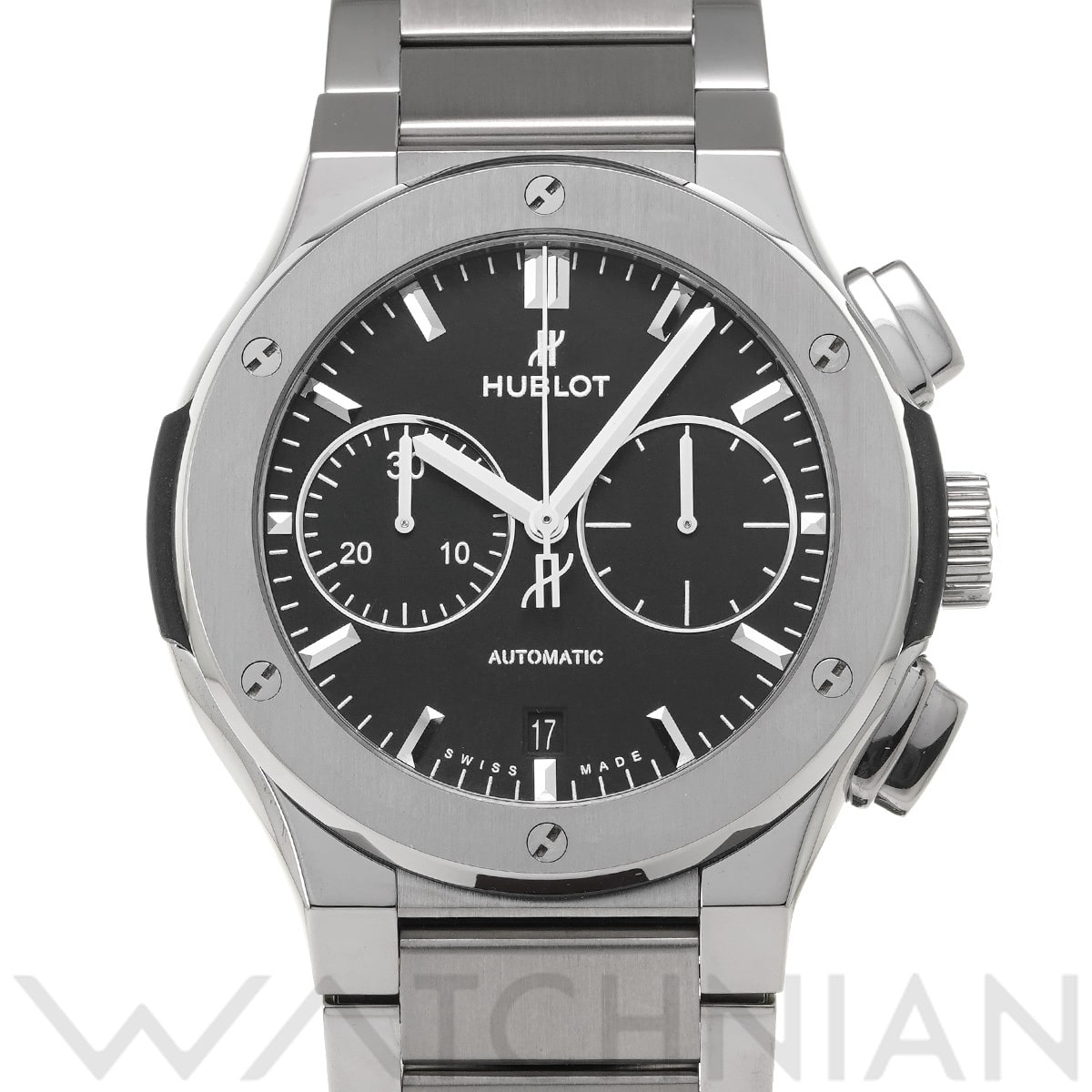 ウブロ クラシックフュージョン クロノグラフ チタニウム ブレスレット 520.NX.1170.NX マットブラック メンズ 時計 【中古】【wristwatch】