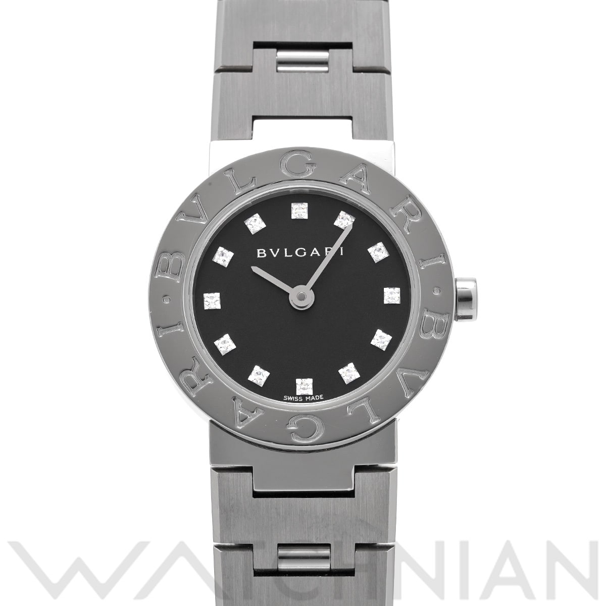 ブルガリ ブルガリブルガリ BB23SS ブラック/ダイヤモンド レディース 時計 【中古】【wristwatch】