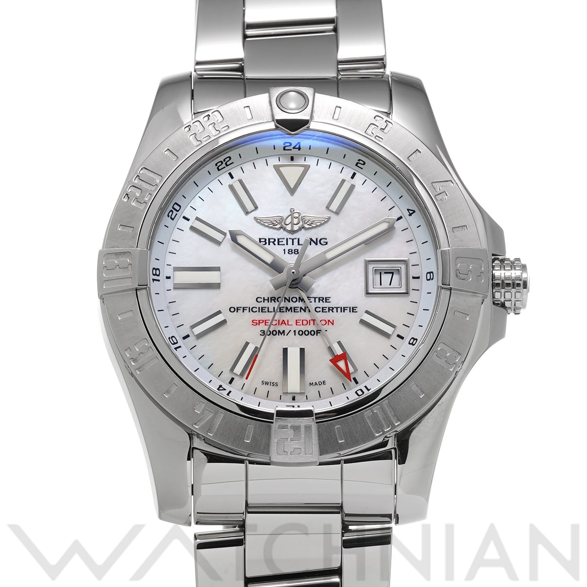 ブライトリング アベンジャー II GMT マザーオブパール A3239011/A809 ホワイトシェル メンズ 時計 【中古】【wristwatch】