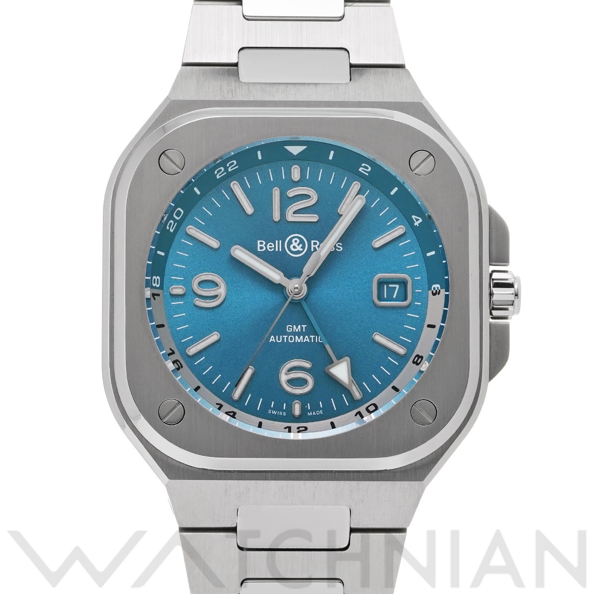 ベル＆ロス BR 05 GMT スカイブルー BR05G-PB-ST/SST ブルー メンズ 時計 【中古】【wristwatch】