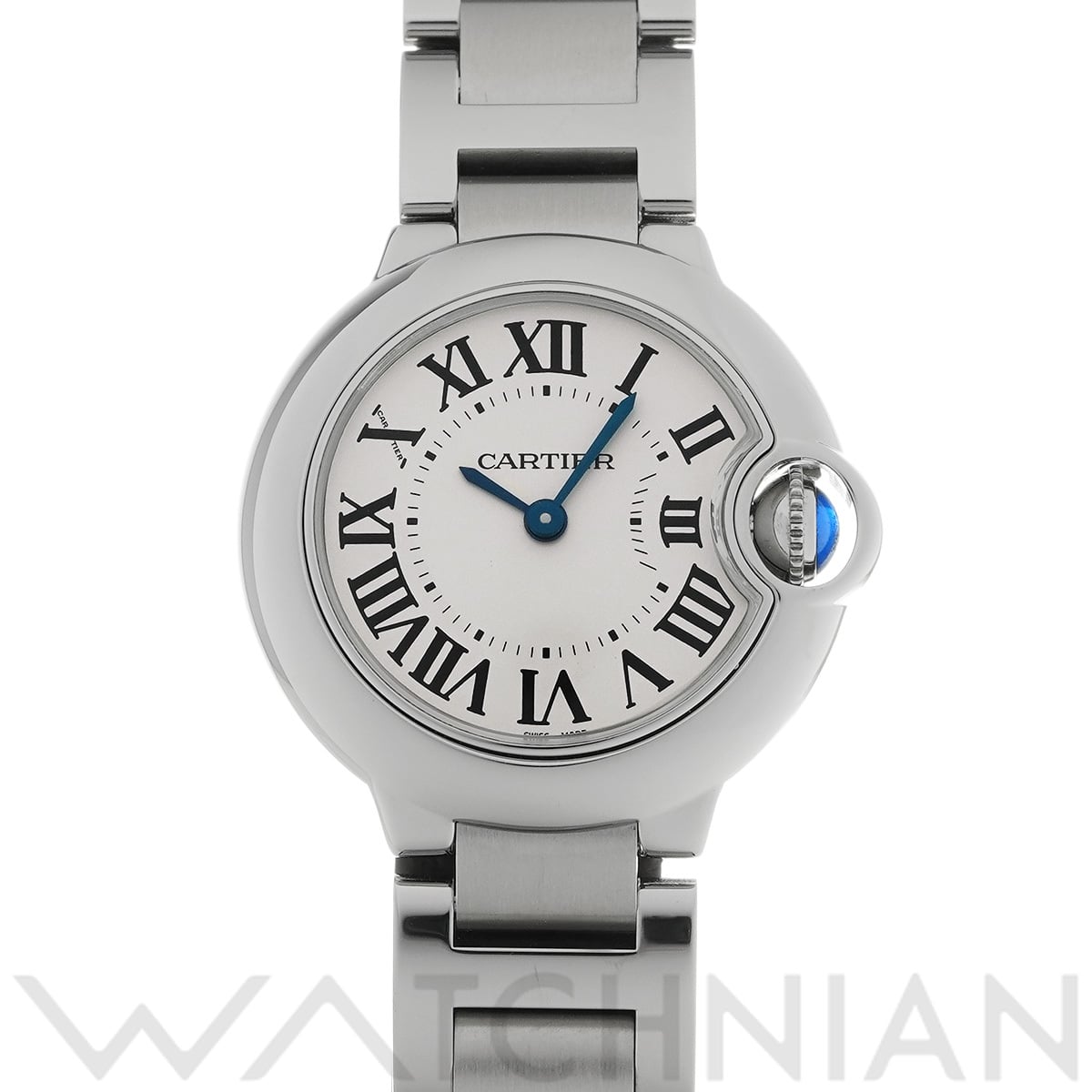 カルティエ バロンブルー ドゥ カルティエ 28mm W69010Z4 シルバー レディース 時計 【中古】【wristwatch】