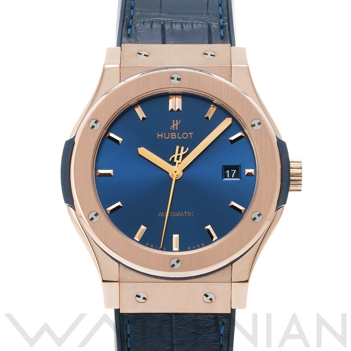 ウブロ クラシックフュージョン キングゴールド ブルー 542.OX.7180.LR ブルー メンズ 時計 【中古】【wristwatch】