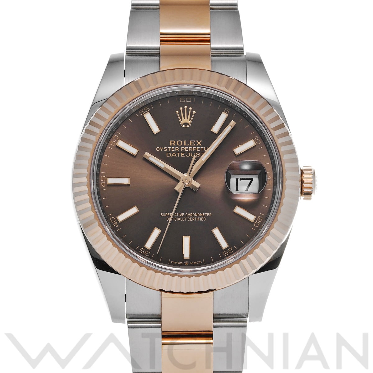 ロレックス デイトジャスト 41 126331 チョコレート メンズ 時計 【中古】【wristwatch】