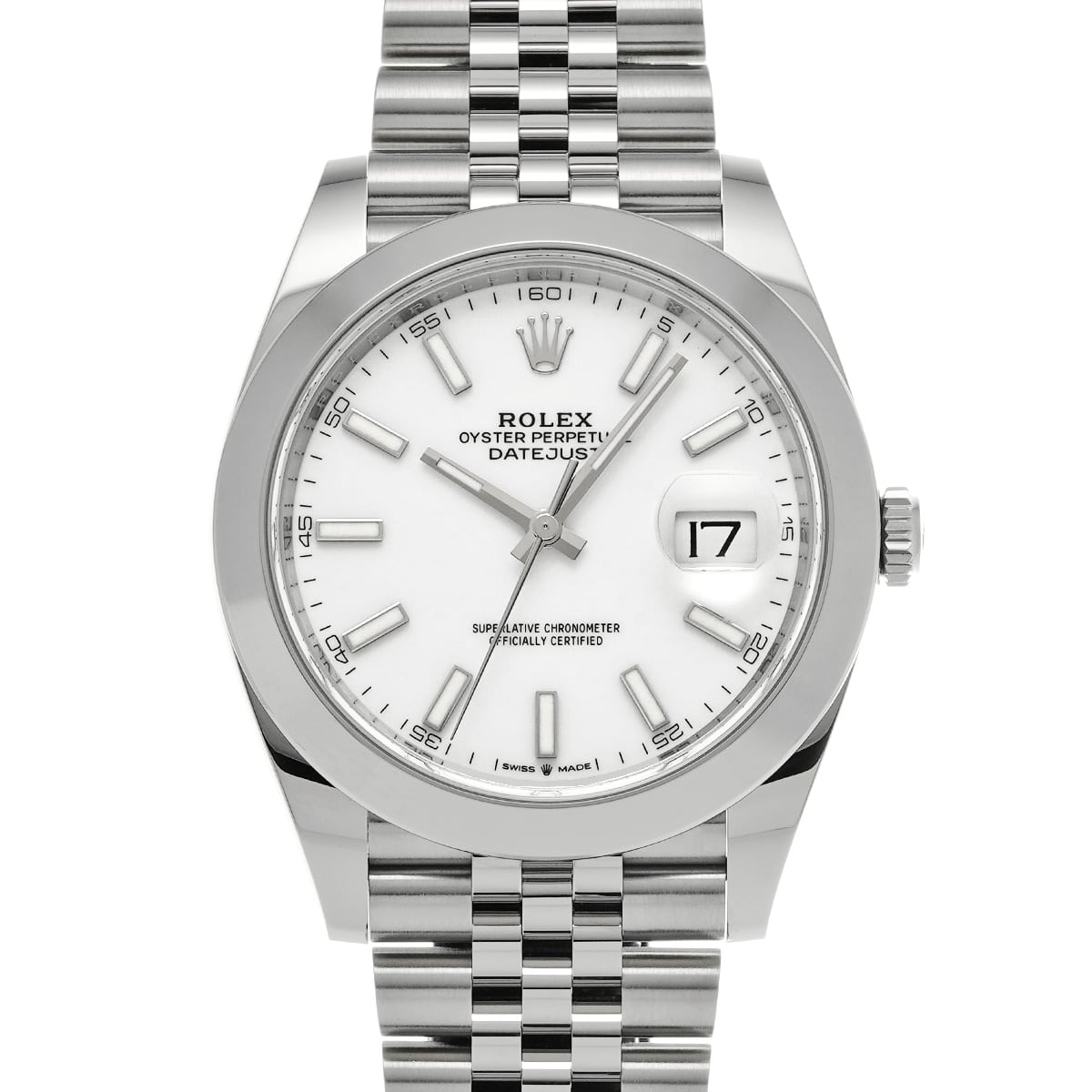 ロレックス デイトジャスト 41 126300 ホワイト メンズ 時計 【中古】【wristwatch】